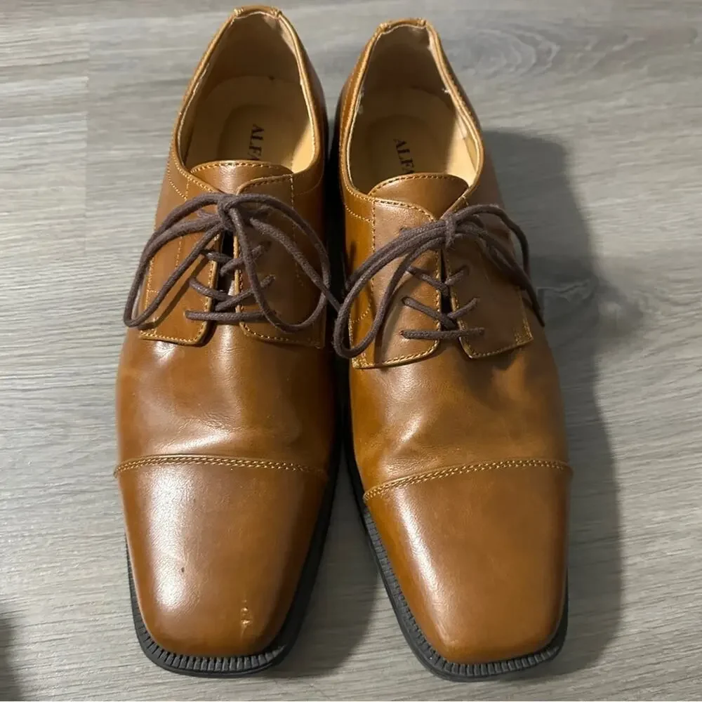 Alfani Men's‎ Adam Cap Toe Brown Oxford Dress Shoes Size 11